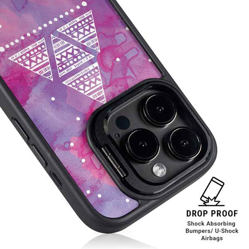Pink Tribal Euphoria iPhone 15 Pro Kickstand Case